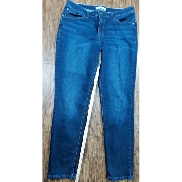 LC Lauren Conrad Women's Dark Wash Blue Skinny Stretch Denim Jeans Size 14 - Picture 4 of 10